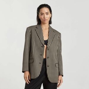 The 80’s Blazer Khaki and Black Checkered Women’s size 6